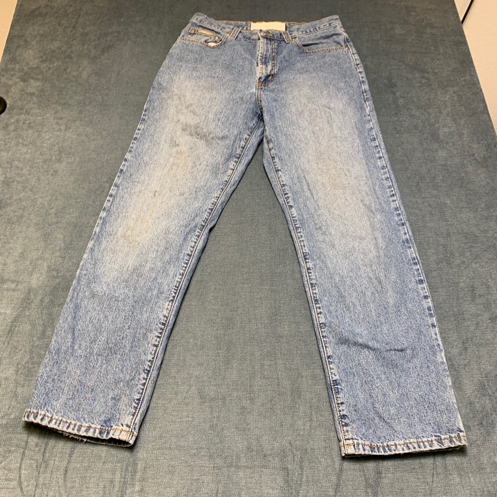 Natural Issue Straight Jeans Men 34x32 Blue Denim Cotton Light Wash All Day Wear